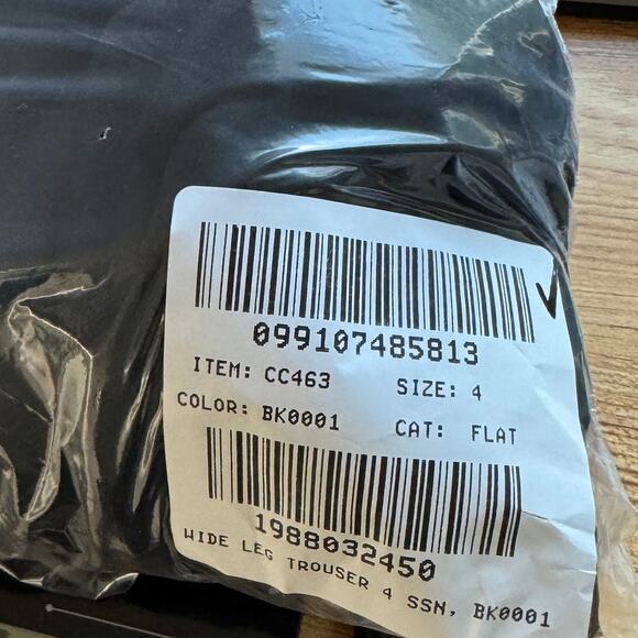 J.Crew Wide Leg Trouser Pants WMNS 4 Black Four-Season Stretch Carreman Hi-Rise - Picture 8 of 8